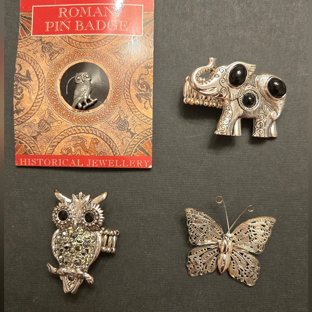 Owl, Butterfly and Elephant Jewellery 4 Pieces